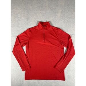 REI Kids Long Sleeve Quarter Zip Baselayer Pullover Top Pink/Red Size M 10 12